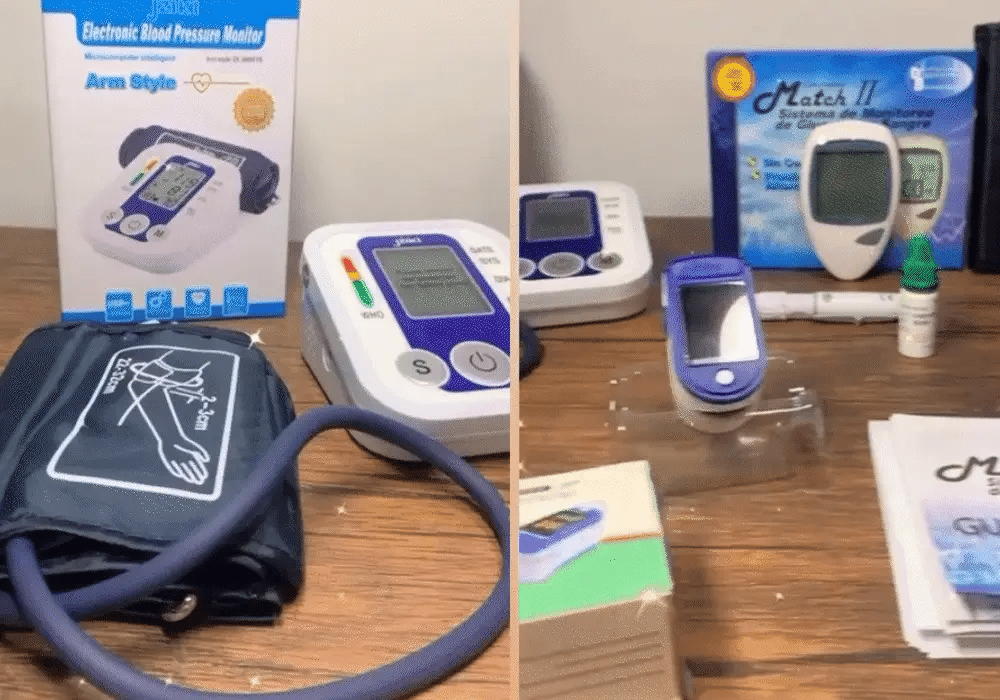 Tensiometro + glucometro y oximetro