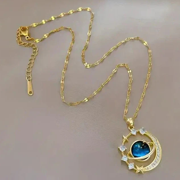 Collar Planeta Saturno Luna2 +CAJAREGALO