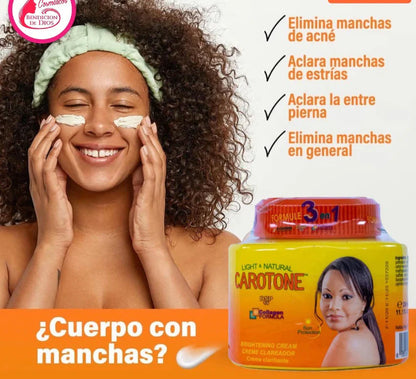 Crema aclarante carotone 135 ML: Dile Adiós a las manchas oscuras