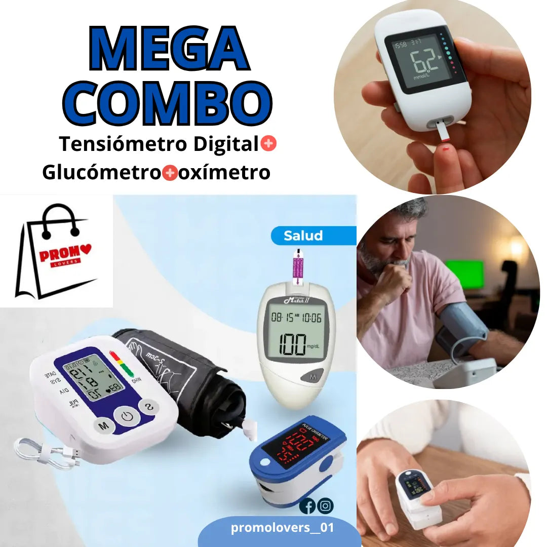 Tensiometro + glucometro y oximetro