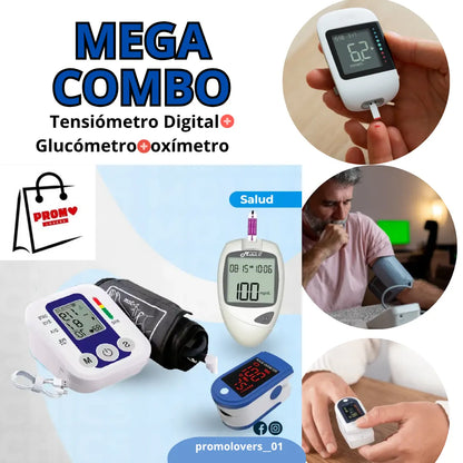 Tensiometro + glucometro y oximetro
