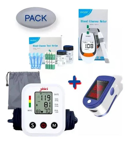 Tensiometro + glucometro y oximetro