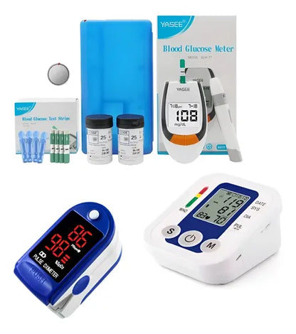 Tensiometro + glucometro y oximetro