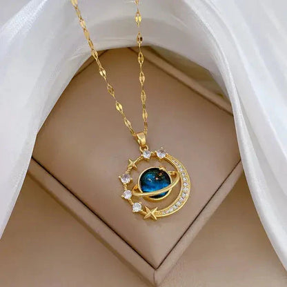 Collar Planeta Saturno Luna2 +CAJAREGALO