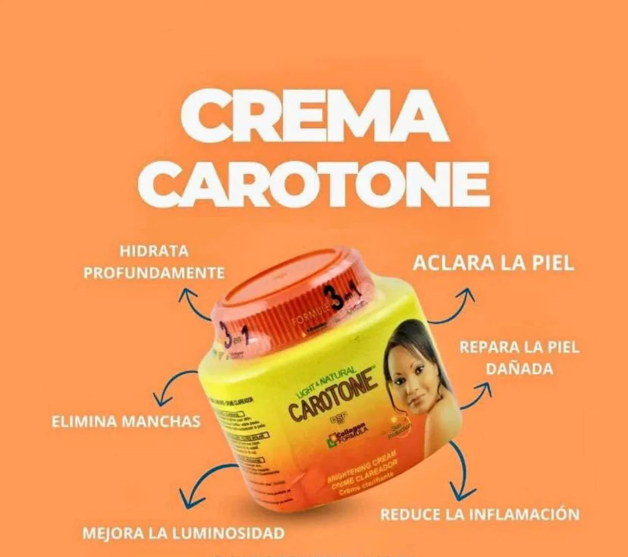 Crema aclarante carotone 135 ML: Dile Adiós a las manchas oscuras
